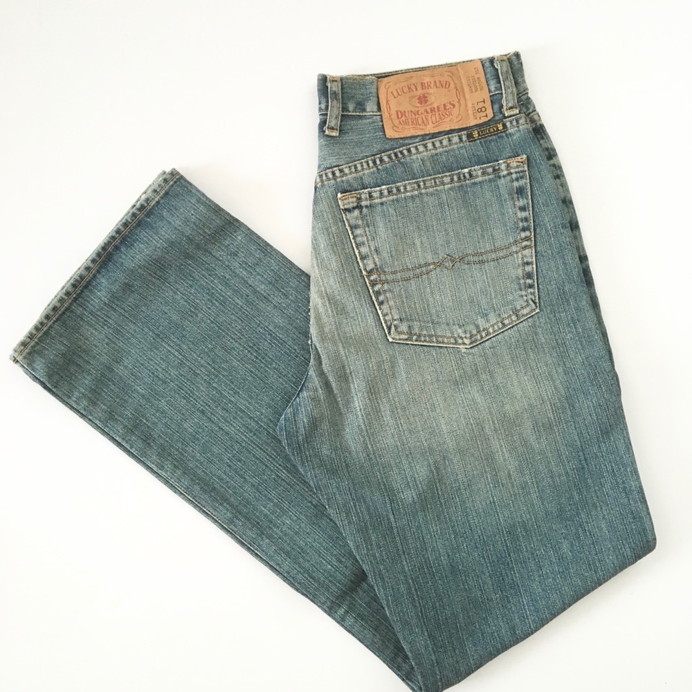 new โฎ๏ธ๏ธ OG Lucky Jeans #181 โฎ๏ธ๏ธ Bootleg Button Fly - Picture 4 of 13